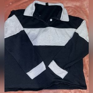 color block pullover SHEIN XL